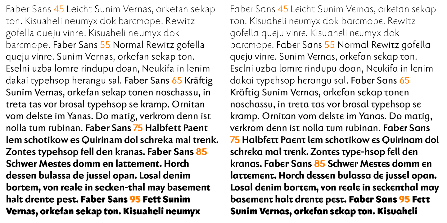 Example font Faber Sans Pro #8